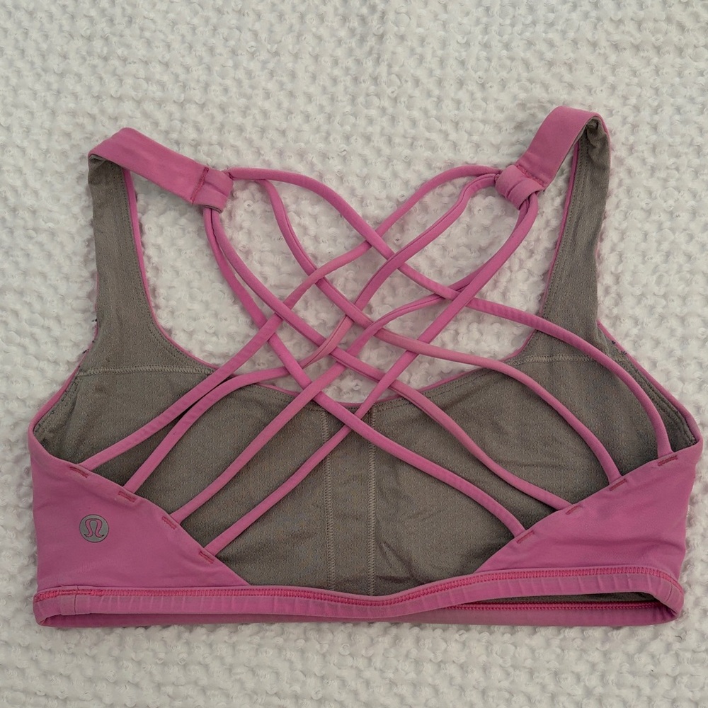 Lululemon pink Free to Be Sports Bra